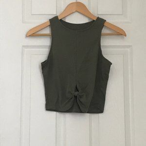 Crop Tank Top in Save Green